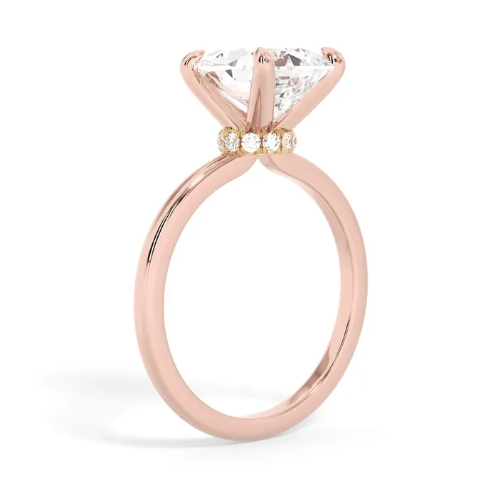 Rings deBebians Under Halo Diamond Wrap Engagement Ring Yellow Gold Wrap