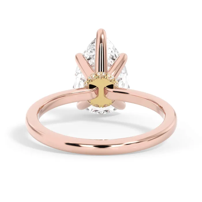 Rings deBebians Under Halo Diamond Wrap Engagement Ring Yellow Gold Wrap