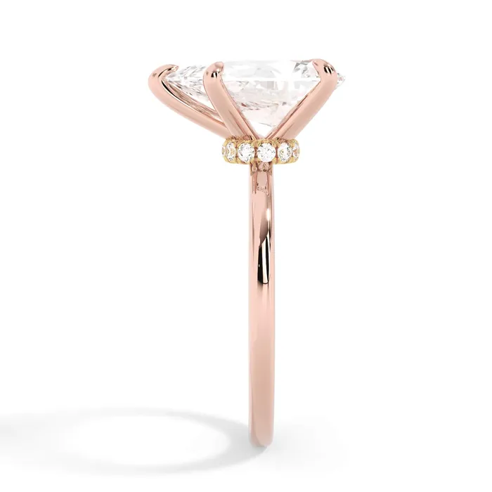 Rings deBebians Under Halo Diamond Wrap Engagement Ring Yellow Gold Wrap