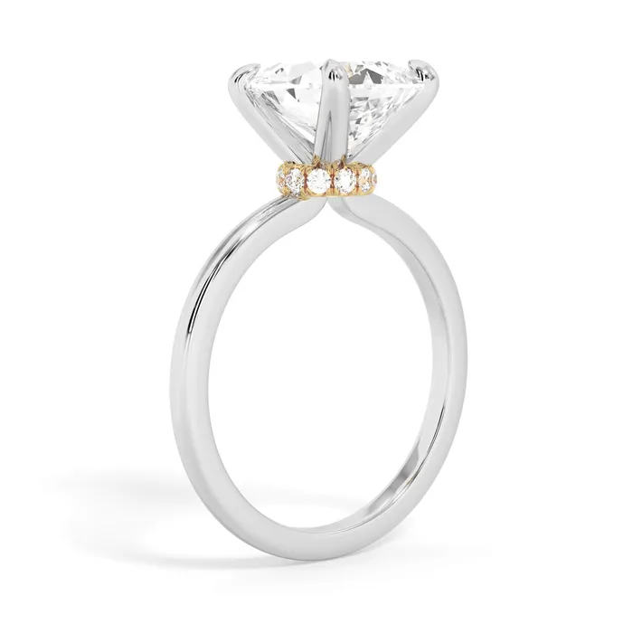 Rings deBebians Under Halo Diamond Wrap Engagement Ring Yellow Gold Wrap