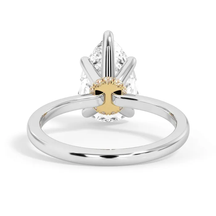Rings deBebians Under Halo Diamond Wrap Engagement Ring Yellow Gold Wrap