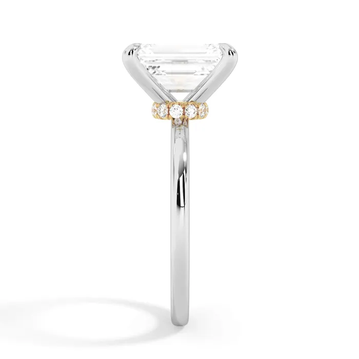 Rings deBebians Under Halo Diamond Wrap Engagement Ring Yellow Gold Wrap