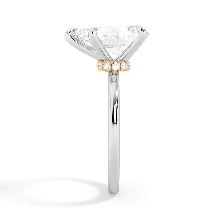 Rings deBebians Under Halo Diamond Wrap Engagement Ring Yellow Gold Wrap