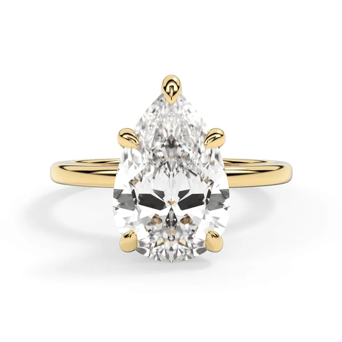 Rings deBebians Under Halo Diamond Wrap Engagement Ring Yellow Gold Wrap