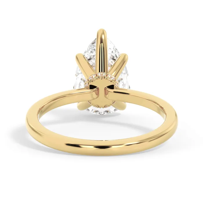 Rings deBebians Under Halo Diamond Wrap Engagement Ring Yellow Gold Wrap