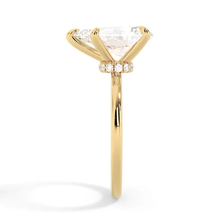 Rings deBebians Under Halo Diamond Wrap Engagement Ring Yellow Gold Wrap