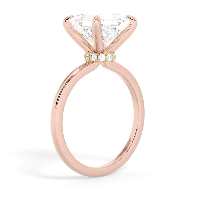 Rings deBebians Under Halo Diamond Wrap Engagement Ring Yellow Gold Wrap