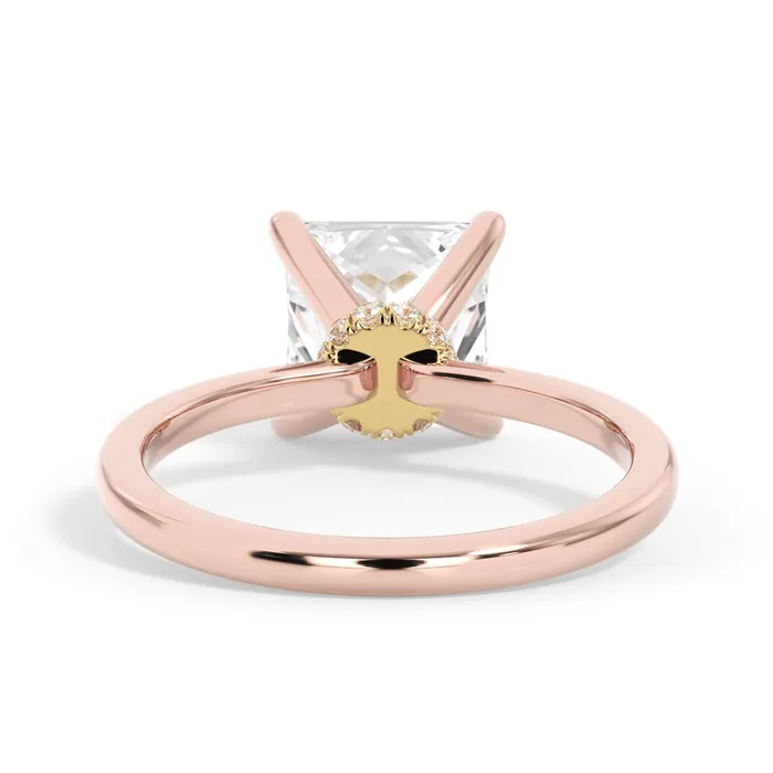 Rings deBebians Under Halo Diamond Wrap Engagement Ring Yellow Gold Wrap