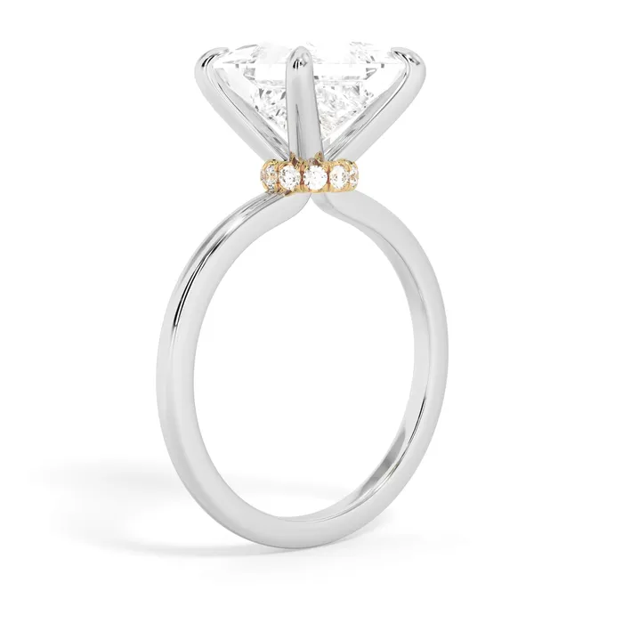 Rings deBebians Under Halo Diamond Wrap Engagement Ring Yellow Gold Wrap