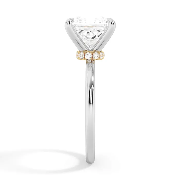 Rings deBebians Under Halo Diamond Wrap Engagement Ring Yellow Gold Wrap