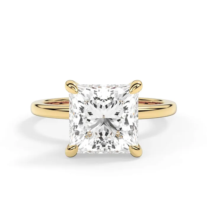 Rings deBebians Under Halo Diamond Wrap Engagement Ring Yellow Gold Wrap