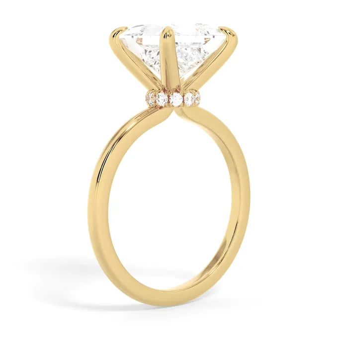 Rings deBebians Under Halo Diamond Wrap Engagement Ring Yellow Gold Wrap