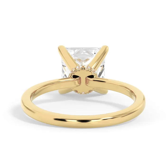Rings deBebians Under Halo Diamond Wrap Engagement Ring Yellow Gold Wrap
