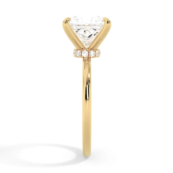Rings deBebians Under Halo Diamond Wrap Engagement Ring Yellow Gold Wrap