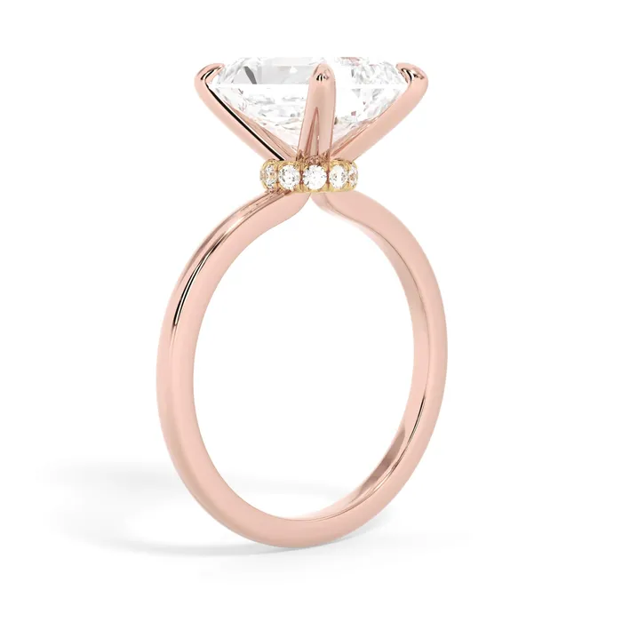Rings deBebians Under Halo Diamond Wrap Engagement Ring Yellow Gold Wrap
