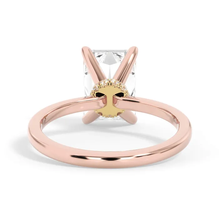 Rings deBebians Under Halo Diamond Wrap Engagement Ring Yellow Gold Wrap