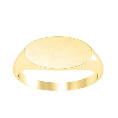 Rings Elongated Oval Signet Ring for Women 13mm x 8mm deBebians