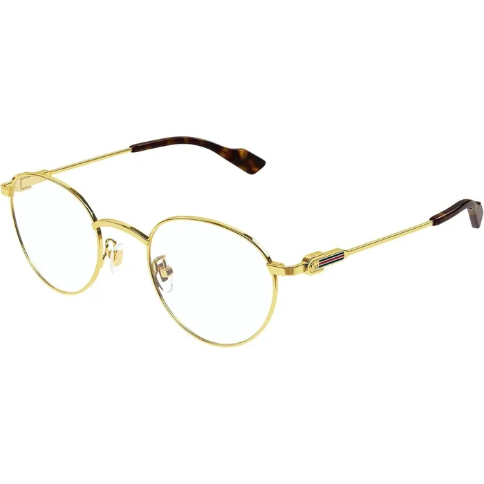 Rings Gucci Gucci Mens Eyeglasses Gold Metal Round Shape Frame Demo Lens 48 mm GG1222O 002