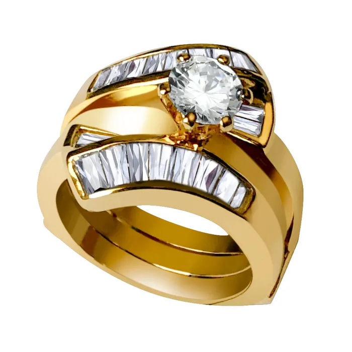 Rings LOAS1373 Sterling Silver 925 ring set with gold plating in AAA grade CZ ships in one day Alamode Rings LOAS1373 Sterling Silver 925 ring set with gold plating in AAA grade CZ ships in one day Alamode