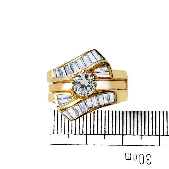 Rings LOAS1373 Sterling Silver 925 ring set with gold plating in AAA grade CZ ships in one day Alamode Rings LOAS1373 Sterling Silver 925 ring set with gold plating in AAA grade CZ ships in one day Alamode