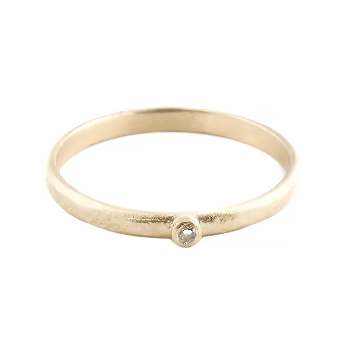 Rings Sarah Swell Gold One Diamond Ring