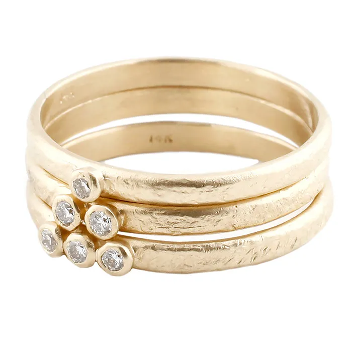 Rings Sarah Swell Gold One Diamond Ring