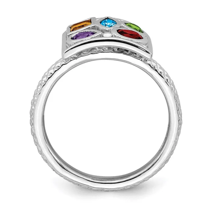 Rings Stackable Expressions Sterling Silver Stackable Expressions Gemstone Ring QSK796 Rings Stackable Expressions Sterling Silver Stackable Expressions Gemstone Ring QSK796
