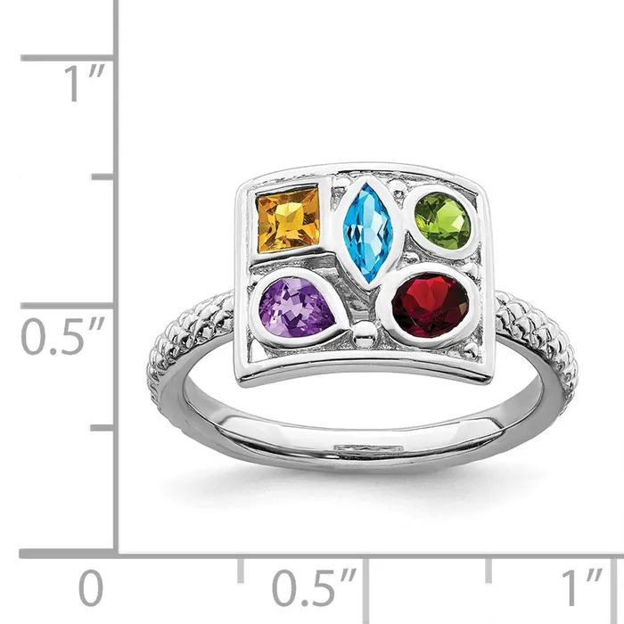 Rings Stackable Expressions Sterling Silver Stackable Expressions Gemstone Ring QSK796 Rings Stackable Expressions Sterling Silver Stackable Expressions Gemstone Ring QSK796