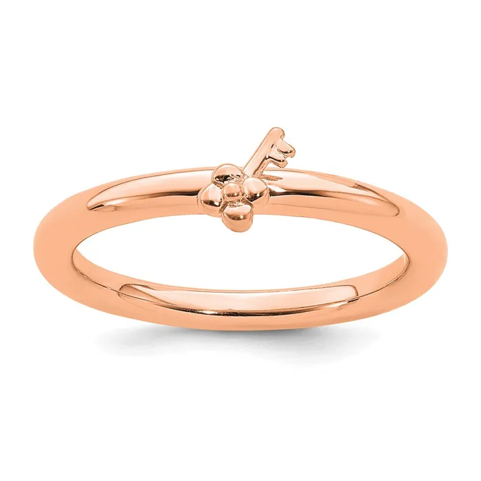Rings Stackable Expressions Sterling Silver Stackable Expressions Pinkplated Key Ring QSK1961 Rings Stackable Expressions Sterling Silver Stackable Expressions Pinkplated Key Ring QSK1961