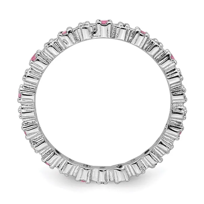Rings Stackable Expressions Sterling Silver Stackable Expressions Pink Tourm Diamond Ring QSK541 Rings Stackable Expressions Sterling Silver Stackable Expressions Pink Tourm Diamond Ring QSK541