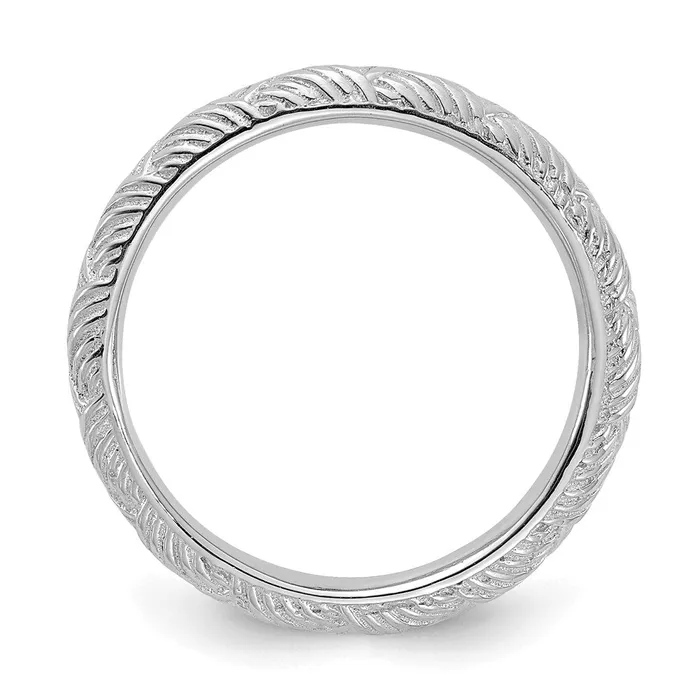 Rings Stackable Expressions Sterling Silver Stackable Expressions Rhodiumplated Polished Ring QSK2053 Rings Stackable Expressions Sterling Silver Stackable Expressions Rhodiumplated Polished Ring QSK2053