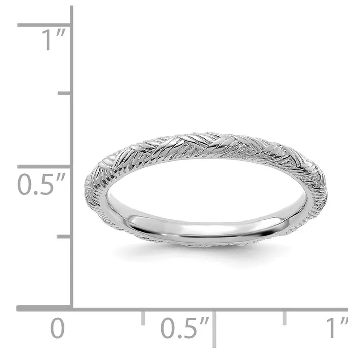 Rings Stackable Expressions Sterling Silver Stackable Expressions Rhodiumplated Polished Ring QSK2053 Rings Stackable Expressions Sterling Silver Stackable Expressions Rhodiumplated Polished Ring QSK2053