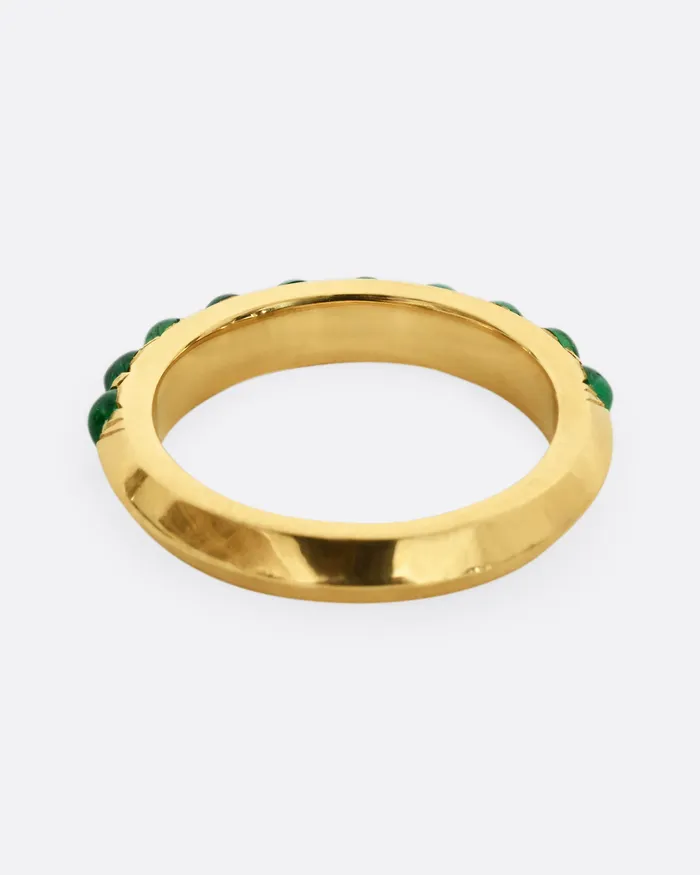 Rings TAMSIN RASOR Emerald Half Eternity Ring Rings TAMSIN RASOR Emerald Half Eternity Ring