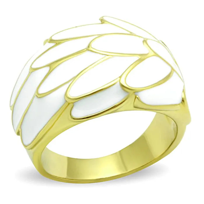 Rings TK1387 IP GoldIon Plating Stainless Steel Ring with No Stone Alamode