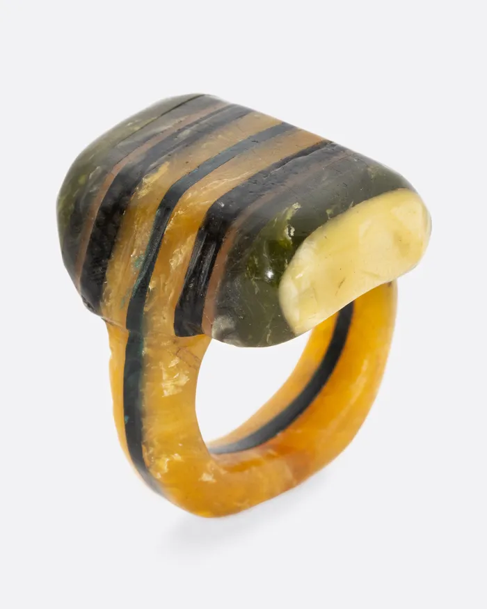 Rings VINTAGE Celluloid Prison Art Ring Rings VINTAGE Celluloid Prison Art Ring