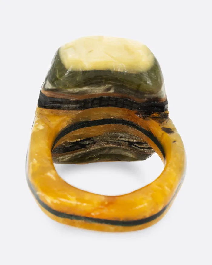 Rings VINTAGE Celluloid Prison Art Ring Rings VINTAGE Celluloid Prison Art Ring