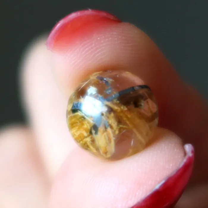 Rutilated Quartz Sphere Gold Quality Clear Crystal Ball Satin Crystals PreStyled Sets
