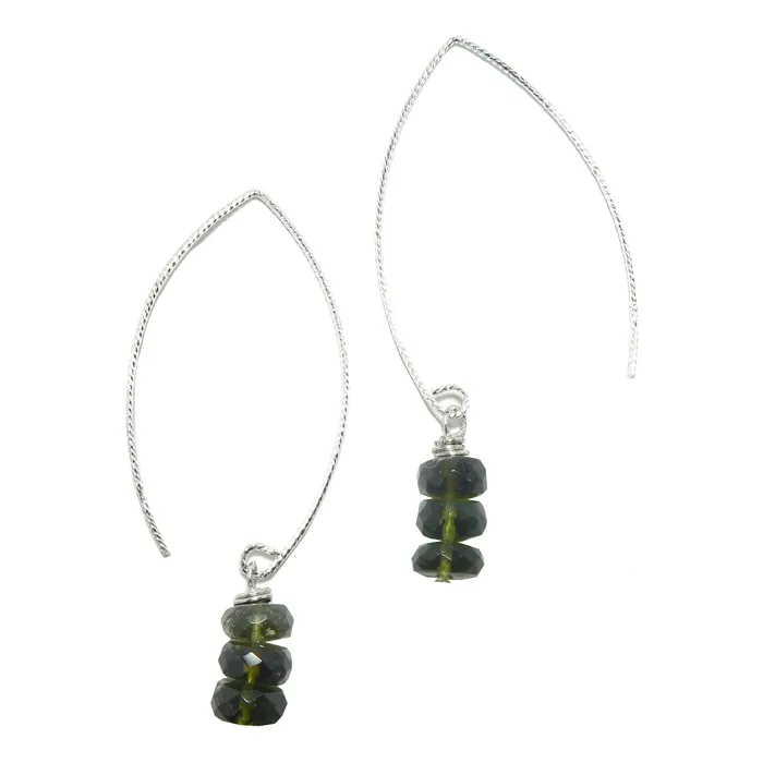 Satin Crystals Earrings Moldavite Earrings Swing on a Star Gems Sterling Silver Satin Crystals Earrings Moldavite Earrings Swing on a Star Gems Sterling Silver