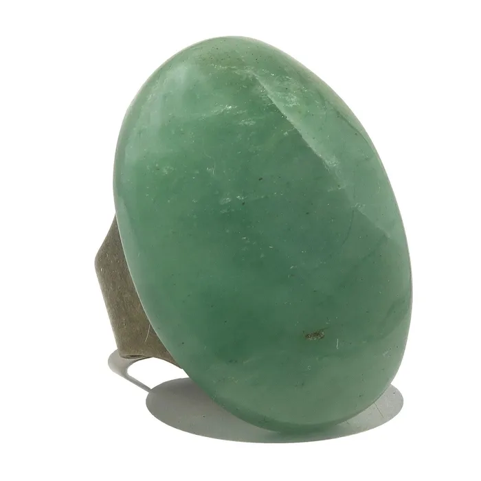 Satin Crystals Rings Green Aventurine Ring Big Bounty Bronze Adjustable