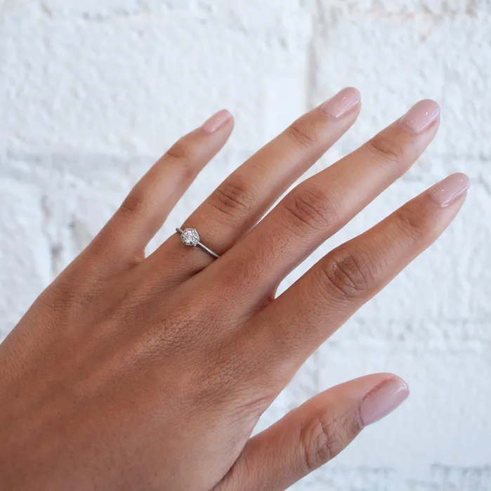 Satomi Kawakita Platinum Hexagon Ring Rings