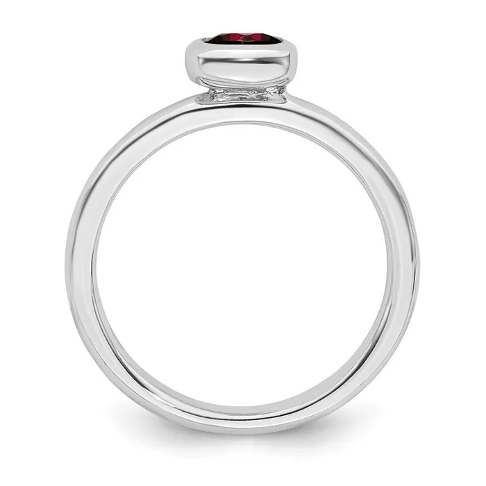 Stackable Expressions Rings Sterling Silver Stackable Expressions Cushion Cut Garnet Ring QSK446 Stackable Expressions Rings Sterling Silver Stackable Expressions Cushion Cut Garnet Ring QSK446
