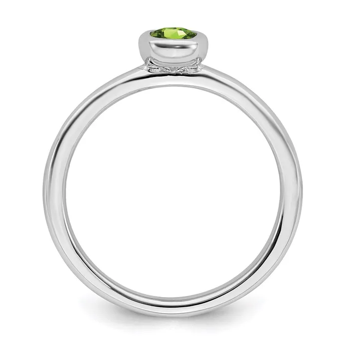 Stackable Expressions Rings Sterling Silver Stackable Expressions Oval Peridot Ring QSK441 Stackable Expressions Rings Sterling Silver Stackable Expressions Oval Peridot Ring QSK441