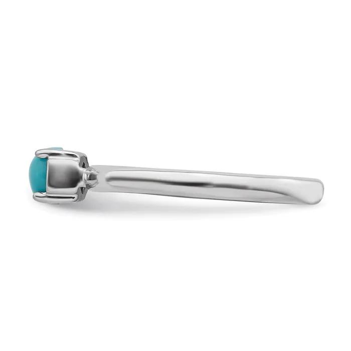 Stackable Expressions Rings Sterling Silver Stackable Expressions Polished Turquoise Ring QSK615 Stackable Expressions Rings Sterling Silver Stackable Expressions Polished Turquoise Ring QSK615