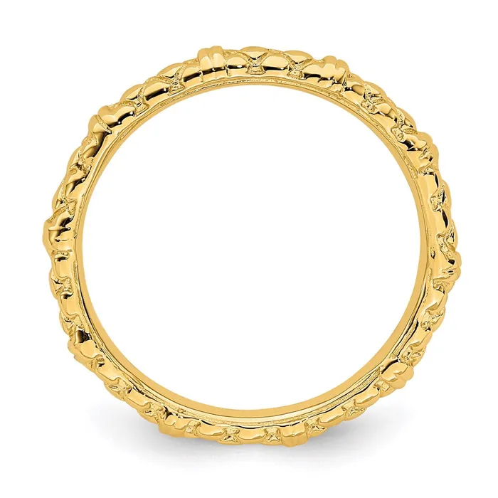 Stackable Expressions Sterling Silver Stackable Expressions Goldplated Cable Ring QSK206 Rings Stackable Expressions Sterling Silver Stackable Expressions Goldplated Cable Ring QSK206 Rings
