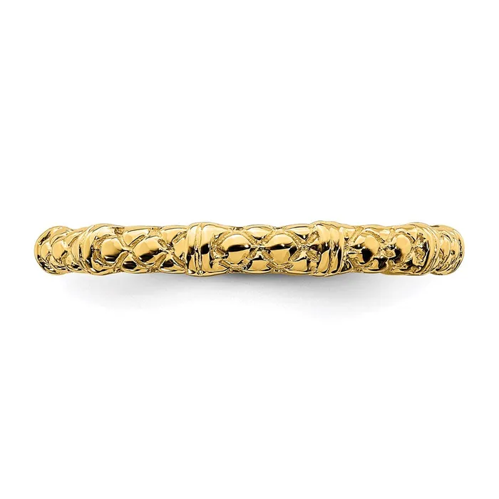 Stackable Expressions Sterling Silver Stackable Expressions Goldplated Cable Ring QSK206 Rings Stackable Expressions Sterling Silver Stackable Expressions Goldplated Cable Ring QSK206 Rings