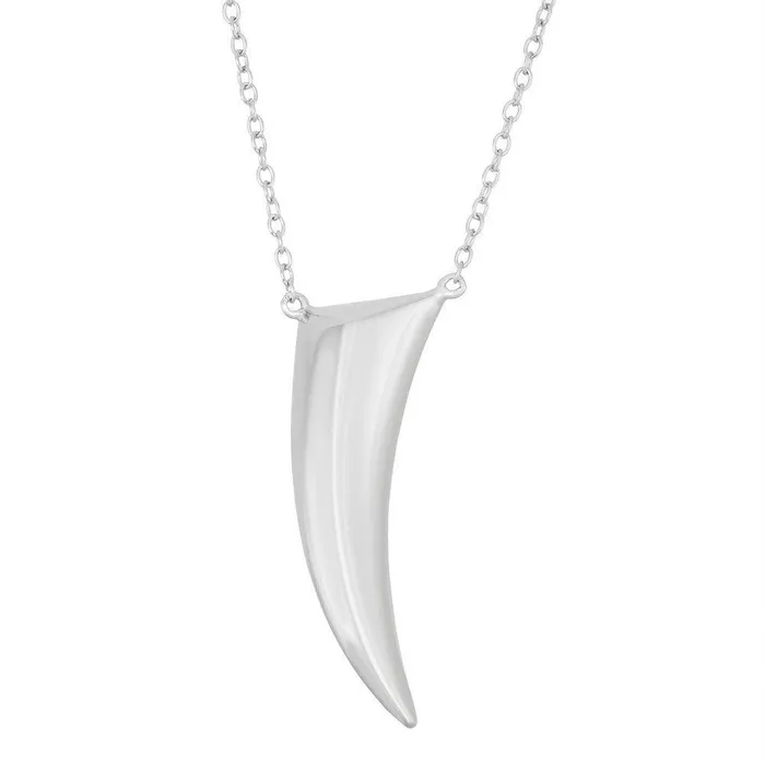 Sterling Silver Shiny Spike Necklace Classic Necklaces