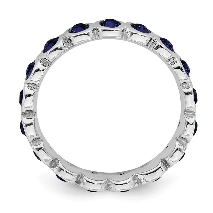 Sterling Silver Stackable Expressions September Swarovski Ring QSK981 Stackable Expressions Rings Sterling Silver Stackable Expressions September Swarovski Ring QSK981 Stackable Expressions Rings