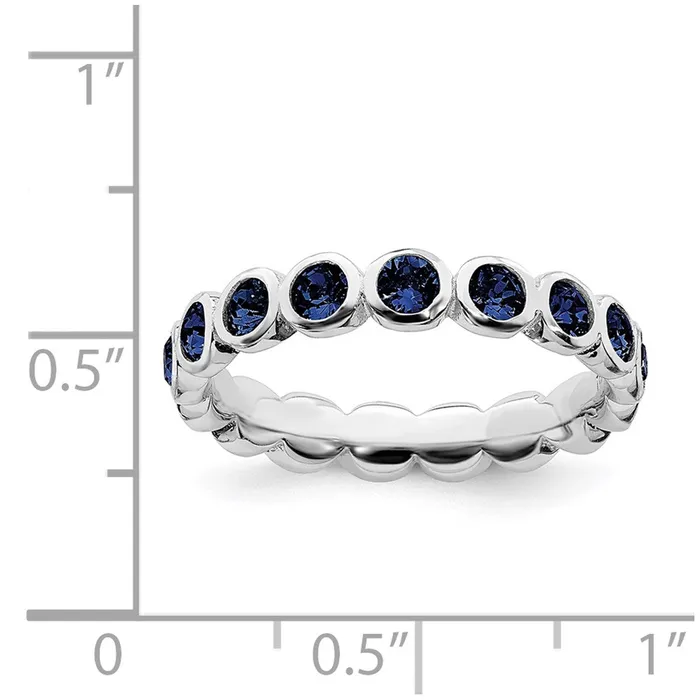 Sterling Silver Stackable Expressions September Swarovski Ring QSK981 Stackable Expressions Rings Sterling Silver Stackable Expressions September Swarovski Ring QSK981 Stackable Expressions Rings