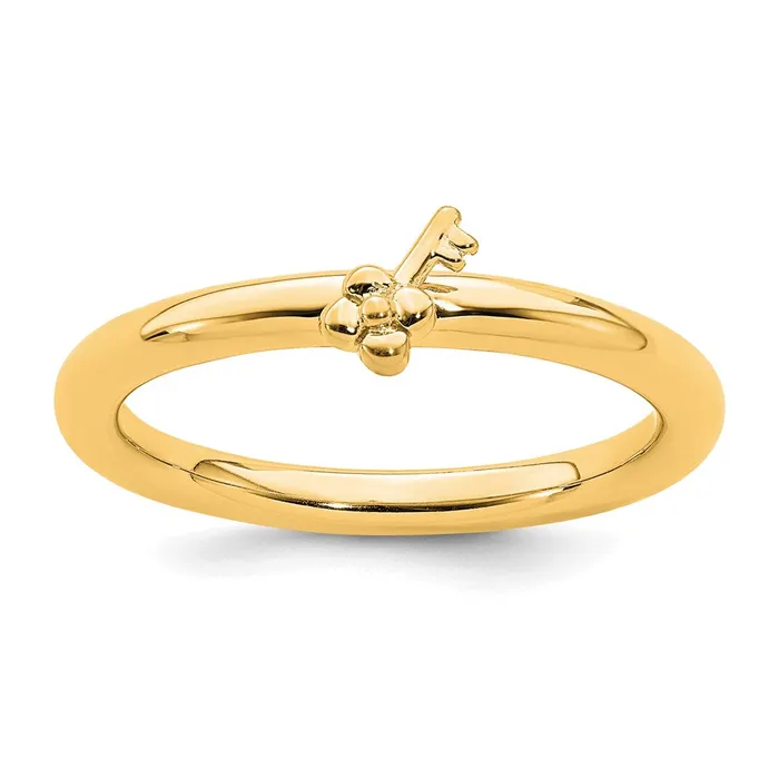 Sterling Silver Stackable Expressions Yellowplated Key Ring QSK1962 Stackable Expressions Rings Sterling Silver Stackable Expressions Yellowplated Key Ring QSK1962 Stackable Expressions Rings