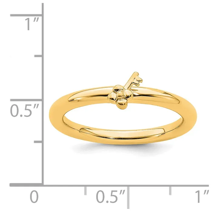 Sterling Silver Stackable Expressions Yellowplated Key Ring QSK1962 Stackable Expressions Rings Sterling Silver Stackable Expressions Yellowplated Key Ring QSK1962 Stackable Expressions Rings
